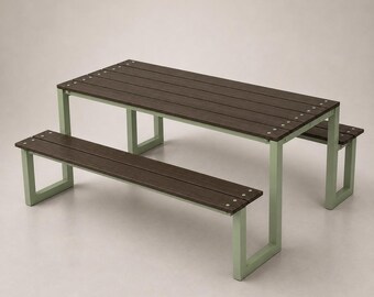Customizable Picnic Dining Table : ADA Compliant, Kids/Adult Sizes Restaurant, Commercial Furniture Procurement FF&E Interior Exterior