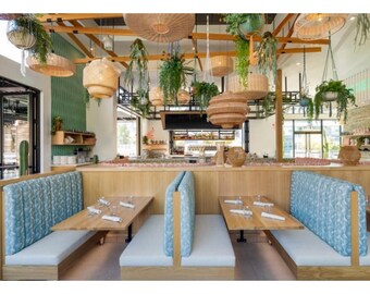 Custom Handmade To Order Commercial Restaurant Dining Counter Bar Interior Exterior Patio Picnic Table Tops Bases Furniture Procurement FF&E