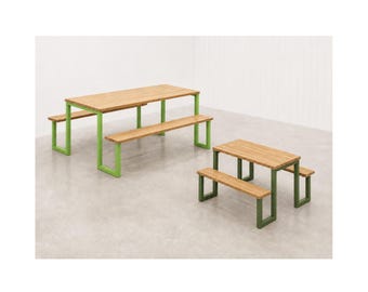 Customizable Picnic Dining Table : ADA Compliant, Kids/Adult Sizes Restaurant, Commercial Furniture Procurement FF&E Interior Exterior