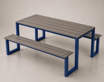 Customizable Picnic Dining Table : ADA Compliant, Kids/Adult Sizes Restaurant, Commercial Furniture Procurement FF&E Interior Exterior
