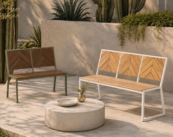 Customizable Commercial Residential Restaurant Dining Bench Chair Seating Interior Exterior Outdoor Patio Furniture Procurement FF&E