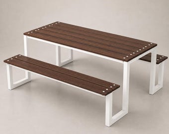 Customizable Picnic Dining Table : ADA Compliant, Kids/Adult Sizes Restaurant, Commercial Furniture Procurement FF&E Interior Exterior