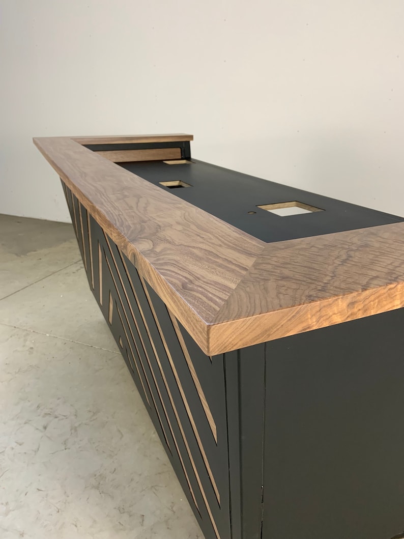 Custom Handmade Bespoke Reception Desk Hostess Stand Cash Wrap Etsy