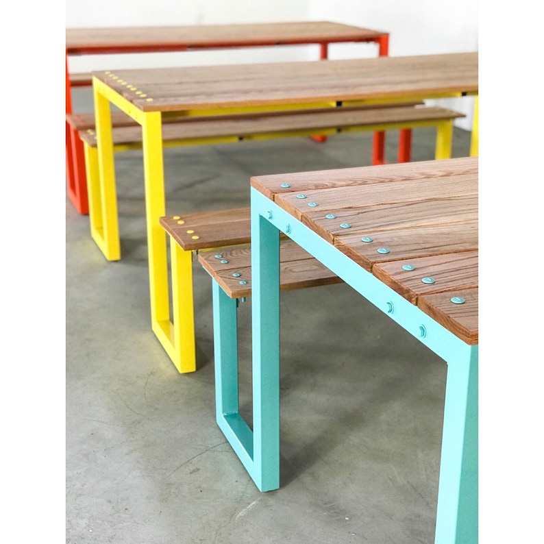 Custom Handmade Bespoke ADA Commercial Restaurant Picnic Table image 3