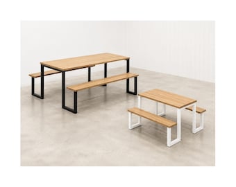 Customizable Picnic Dining Table : ADA Compliant, Kids/Adult Sizes Restaurant, Commercial Furniture Procurement FF&E Interior Exterior