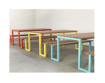 Customizable Picnic Dining Table : ADA Compliant, Kids/Adult Sizes Restaurant, Commercial Furniture Procurement FF&E Interior Exterior