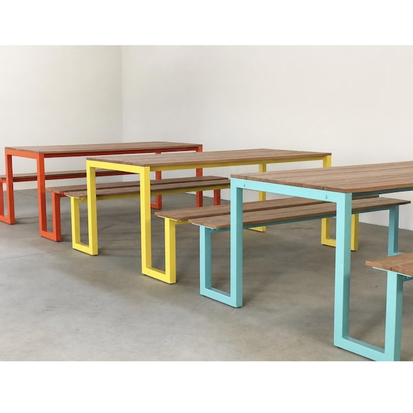 Customizable Picnic Dining Table : ADA Compliant, Kids/Adult Sizes Restaurant, Commercial Furniture Procurement FF&E Interior Exterior