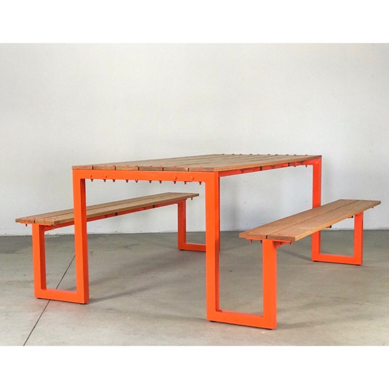 Custom Handmade Bespoke ADA Commercial Restaurant Picnic Table image 4