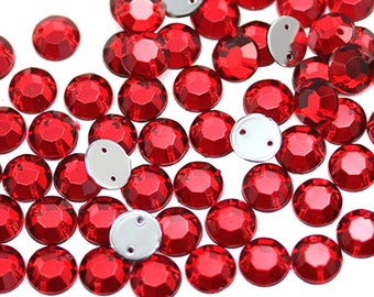 Dress 50pcs Sew-on Polygon Mirror Acrylic Crystal Rhinestones Flat Back Sew on Garment Bags Hat Blue Shoes Coar