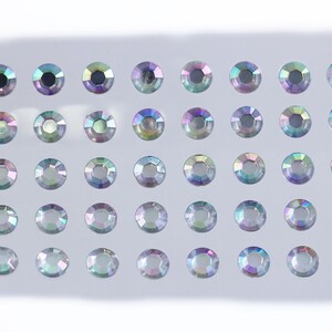 250-500 stücke Kristall AB Acryl Stick Auf Runde Strasssteine Selbstklebende Edelsteine Körperkunst Gesicht Haarschmuck Scrapbooking Verzierung Handwerk Party