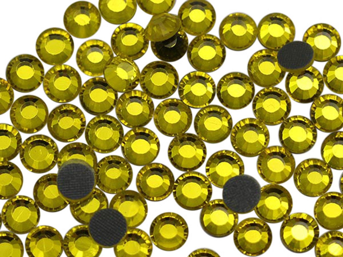 ORANGE fusible hotfix rhinestones - High quality rhinestones - Glass  rhinestones 2mm to 6mm - Rhinestone wholesaler - Small and large quantities