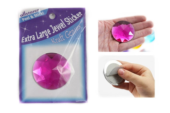 Extra Large 3D Jewel Stickers Self Adhesive 2 50mm Pack of 2 PCS