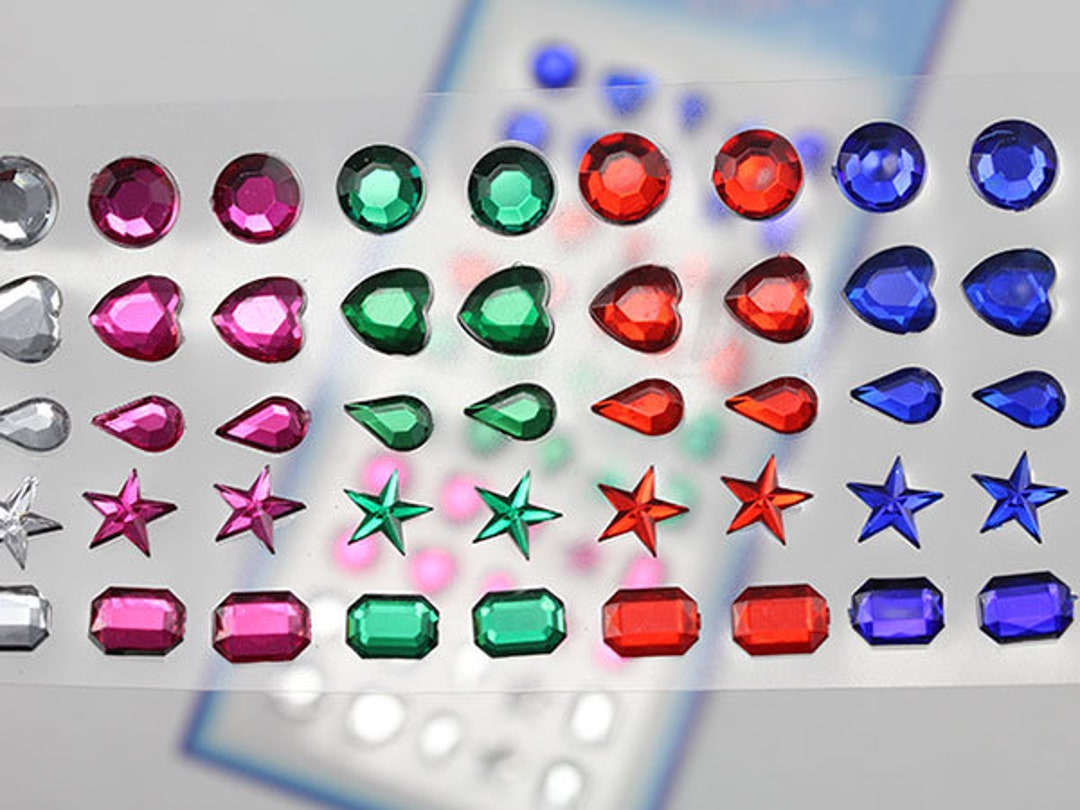  3/4/5/6 mm Self Adhesive Face Gems Rhinestones, Face Jewels  Rhinestones Stickers for Makeup Hair Crafts : Beauty & Personal Care