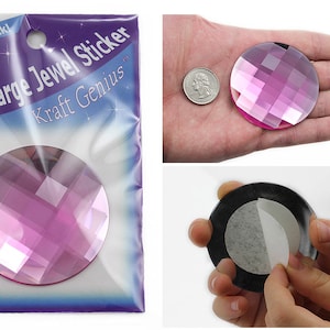 Giant Rhinestone Sticker Self Adhesive 60mm (2-3/8&quot; )- 9 Colors-1PC