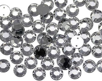 10mm 8mm 7mm Crystal H102 Loose Acrylic Sew On Rhinestones Beads Jewels Gems For Sewing Crafts DIY Costume Making Cosplay