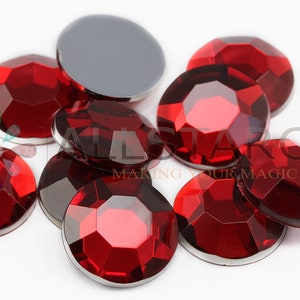 1000 pièces acrylique strass dos plat rouge rubis scrapbooking fabrication de bijoux artisanat en plastique gemmes fabrication de cartes embellissements 17 tailles