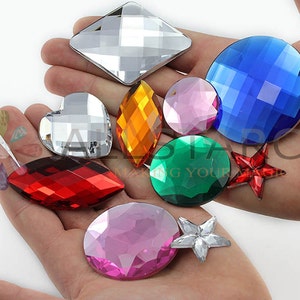 Red Ruby TM Flat Back Oval Acrylic Pearl Cabochons Plastic Gems for ...