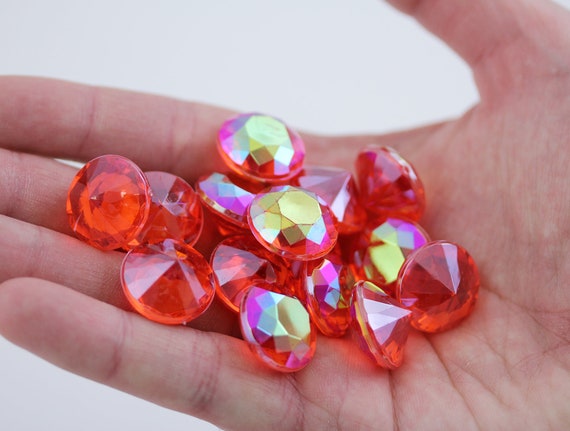 100 Gemme Acriliche Diamante 20mm - Cristalli Decorativi Colorati Per Vasi, Matrimoni, Eventi (Mix Colori) - Foto 4