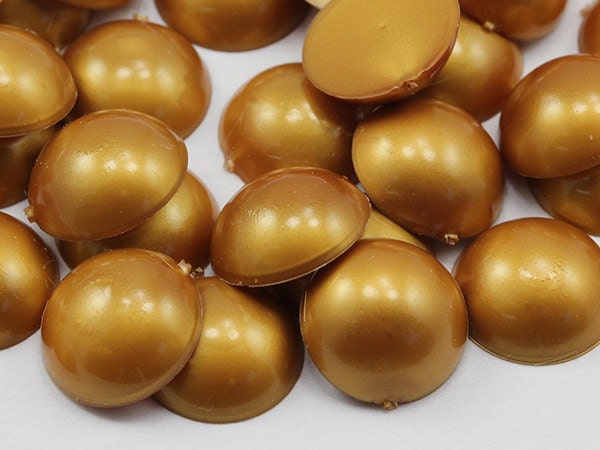 Gold (Molded) .GLD Flat Back Acrylic Cabochons Plastic Gems for Crafts Costume Embelishments Jewelry Card Making Cosplay Jewels - 6 Sizes