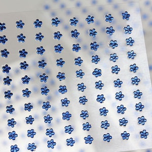 500 piezas de diamantes de imitación acrílicos de zafiro azul para pegar en la cara, joyas autoadhesivas para arte corporal, álbumes de recortes o fabricación de tarjetas, 3 mm