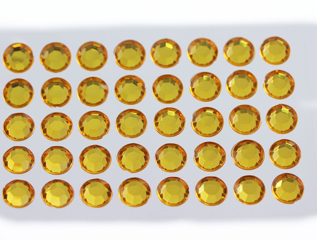 Allstarco 80 Perle Acriliche Oro 5mm Con Dorso Piatto - Strass Per Gioielli Fai Da Te, Craft, Cosplay - 2
