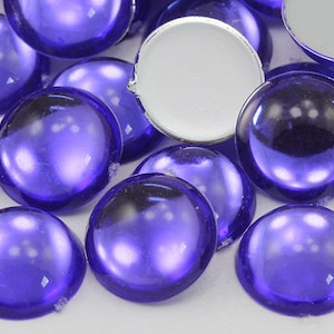 パープルバイオレット .VT フラットバックアクリルパールカボションプラスチック宝石 工芸品 コスチューム装飾 ジュエリーカード作成 コスプレジュエリー 5サイズ
