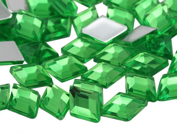 Diamond Acrylic Gems Flat Back 10x7mm 100 Pcs