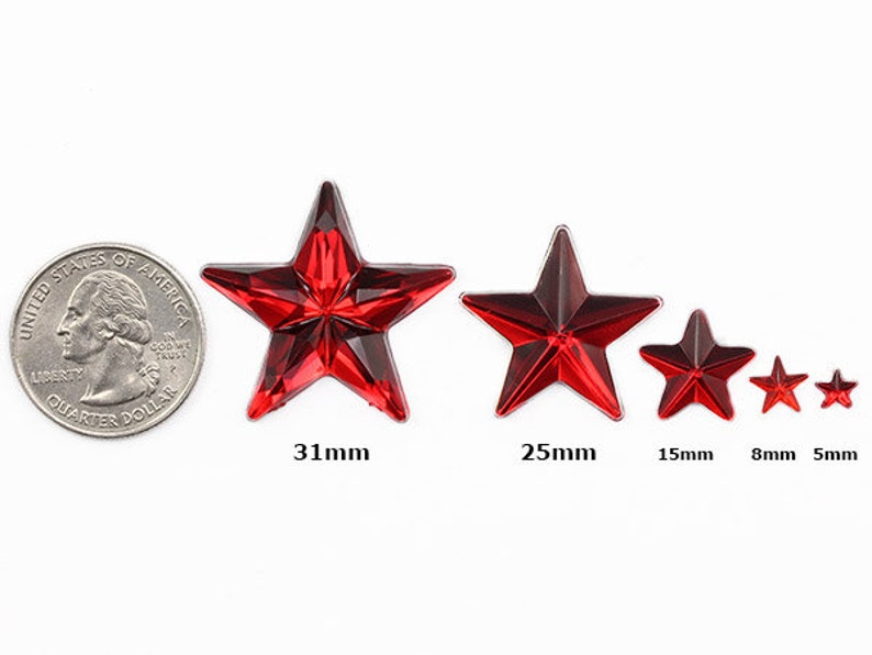 250 PCS Crystal Clear Acrylic Stick On Star Rhinestones Self Adhesive Gems Face Gems Body Art Jewels Scrapbooking Card Making 6mm 8mm 10mm image 12