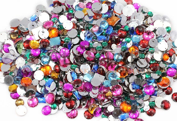 Acrylic Gems Wholesale. Flat Back Plastic Gems in Bulk-SUNMEI BUTTON