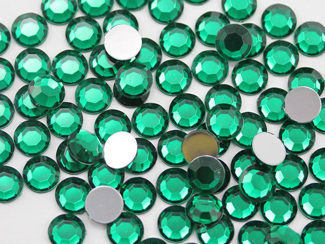 8mm SS40 Assorted Acrylic Rhinestones Flat Back Plastic Gems Crafts - 400  Pieces