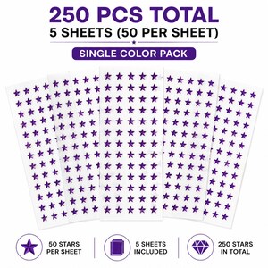 250 PCS Crystal Clear Acrylic Stick On Star Rhinestones Self Adhesive Gems Face Gems Body Art Jewels Scrapbooking Card Making 6mm 8mm 10mm image 2