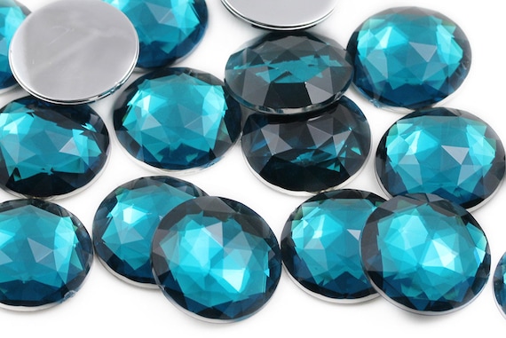 50mm Flat Back Round Acrylic Rhinestones Plastic Circle Gems for