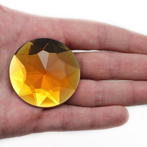60mm Large Round Acrylic Flat Back Rhinestones – 2PCS – Cosplay Props Plastic Gems – Allstarco