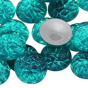 Blauwe zirkoon platte achterkant barokke cabochons acrylsteentjes plastic edelstenen kostuumjuwelen versieringen voor knutselen - 3 beschikbare maten