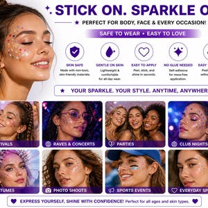 250 PCS Crystal Clear Acrylic Stick On Star Rhinestones Self Adhesive Gems Face Gems Body Art Jewels Scrapbooking Card Making 6mm 8mm 10mm image 3