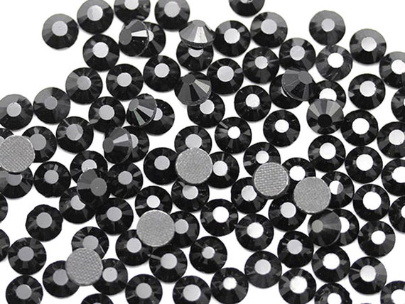 Jet Black Hotfix Rhinestones High Quality Heat Set Iron On Superior Quality DMC Nail Art Embelishments DIY Fabric Design Craft 5 Sizes