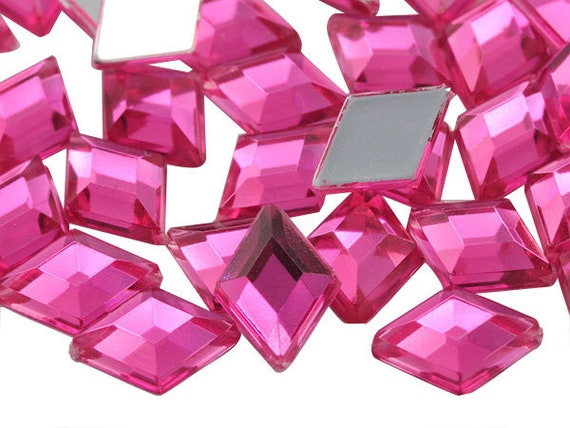 Allstarco Pink Crafting Gems in Bulk, Acrylic Flatback Rhinestones, Assorted Sizes & Shapes, Cosplay Embellishments, Jewels for Jewelry - Big Pack (