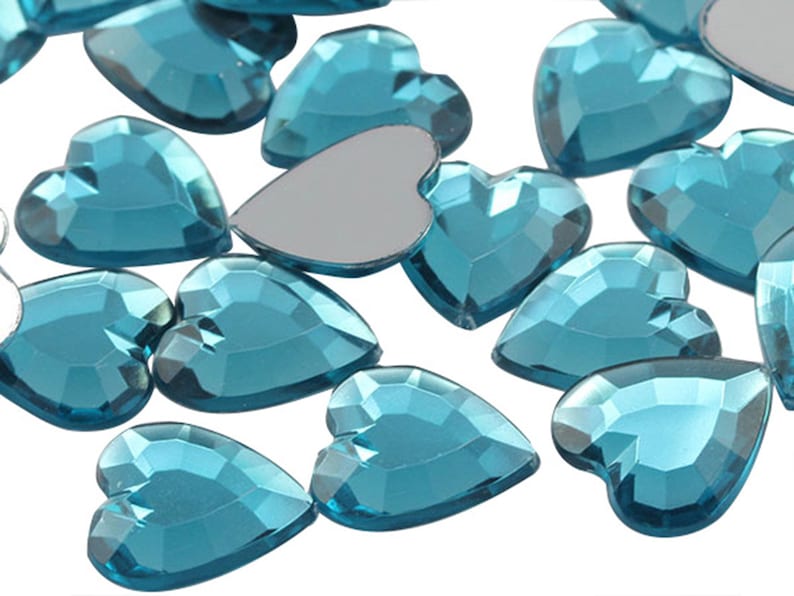 60mm Large Heart Acrylic Flat Back Rhinestones Cosplay Props Plastic Gems 2PCS e