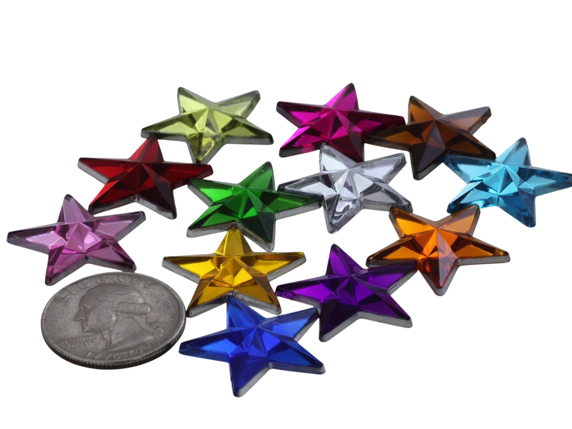 Star Rinstones 8mm 5mm 25mm Assorted Colors Star Rhinestones Embellishments Flat Back ...