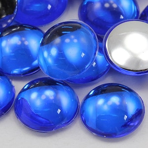 Blauer Saphir .PH Acrylperle Cabochons Kunststoff-Edelsteine für das Handwerk Kostüm Verzierungen Schmuck Karte machen Cosplay Juwelen 5 Größen