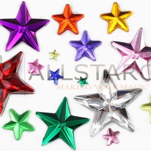 250 PCS Crystal Clear Acrylic Stick On Star Rhinestones Self Adhesive Gems Face Gems Body Art Jewels Scrapbooking Card Making 6mm 8mm 10mm image 13