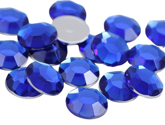 6mm SS30 Blue Self Adhesive Acrylic Rhinestones Plastic Face Gems Stick on Body