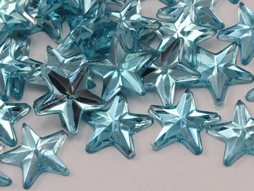  Allstarco Star Rhinestones Embelishments 15mm Flat Back Acrylic  Plastic Gems for Jewelry, Crafts, Costumes, Invitations, Cosplay - 100  Pieces (Assorted Colors)