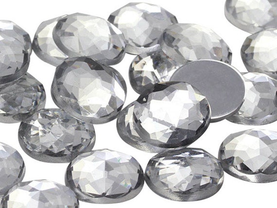 Round Glass Rhinestones - Sparkling Gems For Clothing, White