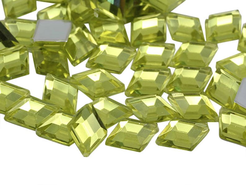 Diamond Yellow Jonquil Plastic Acrylic Flat Back Rhinestones For Crafts Embellishments Card Invitations, Gemstones Allstarco Jewels, Jewelry Making, Cosplay, Props, DIY Projects, Flat Back Gems Premium Rhinestones for Garments, Pop Displays