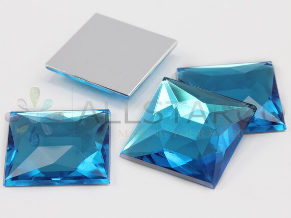Flat Back Square Acrylic Jewels 