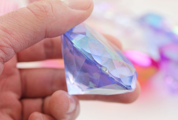 100 Gemme Acriliche Diamante 20mm - Cristalli Decorativi Colorati Per Vasi, Matrimoni, Eventi (Mix Colori) - Foto 10