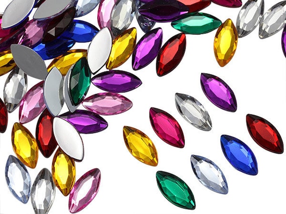 Craft Gemstone Acrylic Flatback Rhinestones Jewels for Crafting