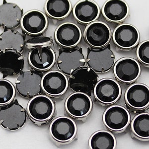 Jet Black CH37 Bedazzler Rhinestones Preset Rhinestones in Rims - 5 Sizes