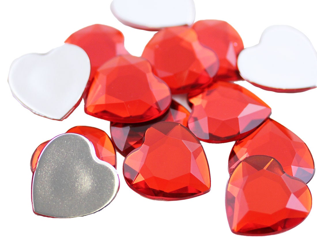 Strass Cœur Rouge 60mm - 2 Pièces - Pour Cosplay, Costumes, Décoration - 4